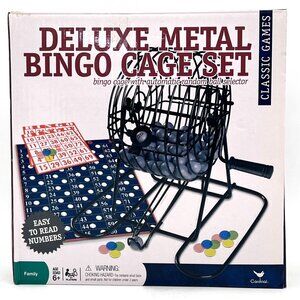Deluxe Metal Bingo Cage Set With Automatic Random Ball Selector & Bingo Cards